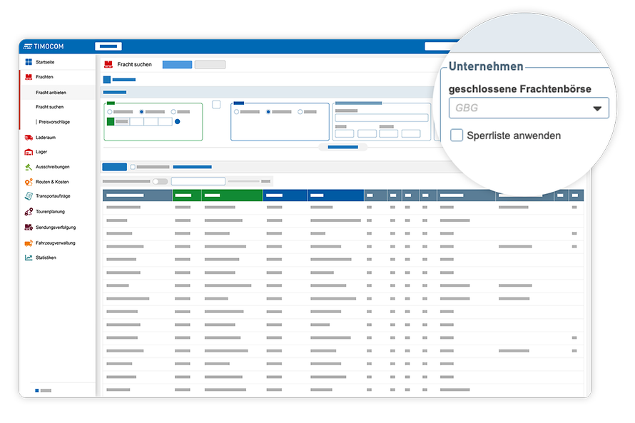 Ofertas de cargas para grupos de utilizadores selecionados